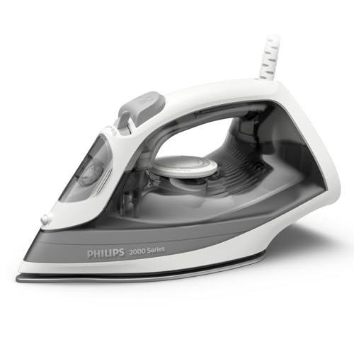 Philips 2000-Serie Dampfbügeleisen - Bis zu 25 g/min Dauerdampf. 2000W. 250 ml Wassertank. Schnelle Entknitterung. 4 Dampfstufen. Keramiksohle. Leichtes Gewicht für Leichtes Bügeln. Grau (DST2020/80) Philips 2000-Serie Dampfbügeleisen - Bis zu 25 g/min Dauerdampf. 2000W. 250 ml Wassertank. Schnelle Entknitterung. 4 Dampfstufen. Keramiksohle. Leichtes Gewicht für Leichtes Bügeln. Grau (DST2020/80) von Philips Domestic Appliances