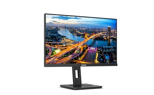 Philips 246B1-24 Zoll QHD USB-C Docking Monitor, höhenverstellbar (2560x1440, 75 Hz, USB-C, DisplayPort, HDMI, RJ45, USB Hub) schwarz von Philips Monitors