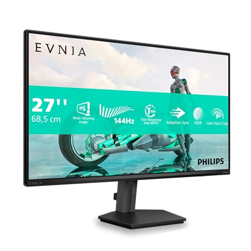 Philips 27M2N3200NF 27 Zoll FHD Monitor, 144Hz, IPS, 1ms MPRT Adaptive Sync, G-Sync Comp. HDR10 (1920x1080,HDMI 1x 2.0,DP 1x 1.4) Schwarz von Philips