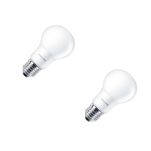 Philips 2er Pack LEDbulb CorePro A60 8 Watt 827 2700 Kelvin warmweiß E27 | ersetzt 60 Watt | LED Glühlampe | LED Birne von Philips