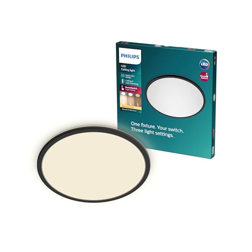 Philips 3-in-1 LED Leuchte SceneSwitch CL550 3600lm 2700K, Dimmen ohne Dimmer, Schwarz von Philips