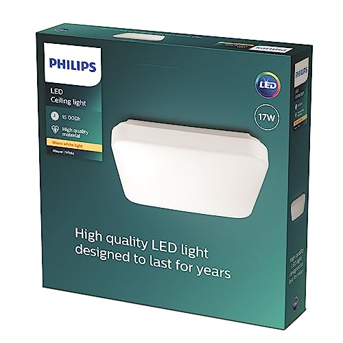 Philips myLiving Mauve LED Deckenleuchte (17 W), LED Leuchte mit warmweißem Licht, energiesparende Raumbeleuchtung mit EyeComfort, weiß Philips myLiving Mauve LED Deckenleuchte (17 W), LED Leuchte mit warmweißem Licht, energiesparende Raumbeleuchtung mit EyeComfort, weiß von Philips Lighting