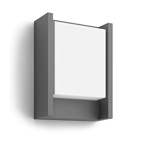 Philips Arbour LED Outdoor ultra effiziente Wandleuchte, 1-flammig, wetterfeste Außenleuchte mit neutralweißem Licht, energiesparende LED Beleuchtung, anthrazit, Einzelpack Philips Arbour LED Outdoor ultra effiziente Wandleuchte, 1-flammig, wetterfeste Außenleuchte mit neutralweißem Licht, energiesparende LED Beleuchtung, anthrazit, Einzelpack von Philips Lighting