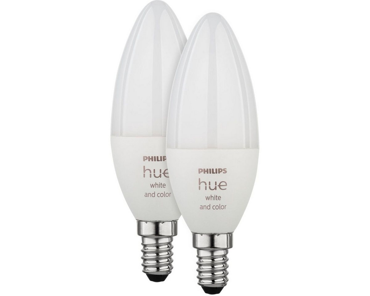 Philips Außen-Wandleuchte Hue LED Lampe E14 2er Set 470lm Color Amb. Philips Außen-Wandleuchte Hue LED Lampe E14 2er Set 470lm Color Amb. von Philips