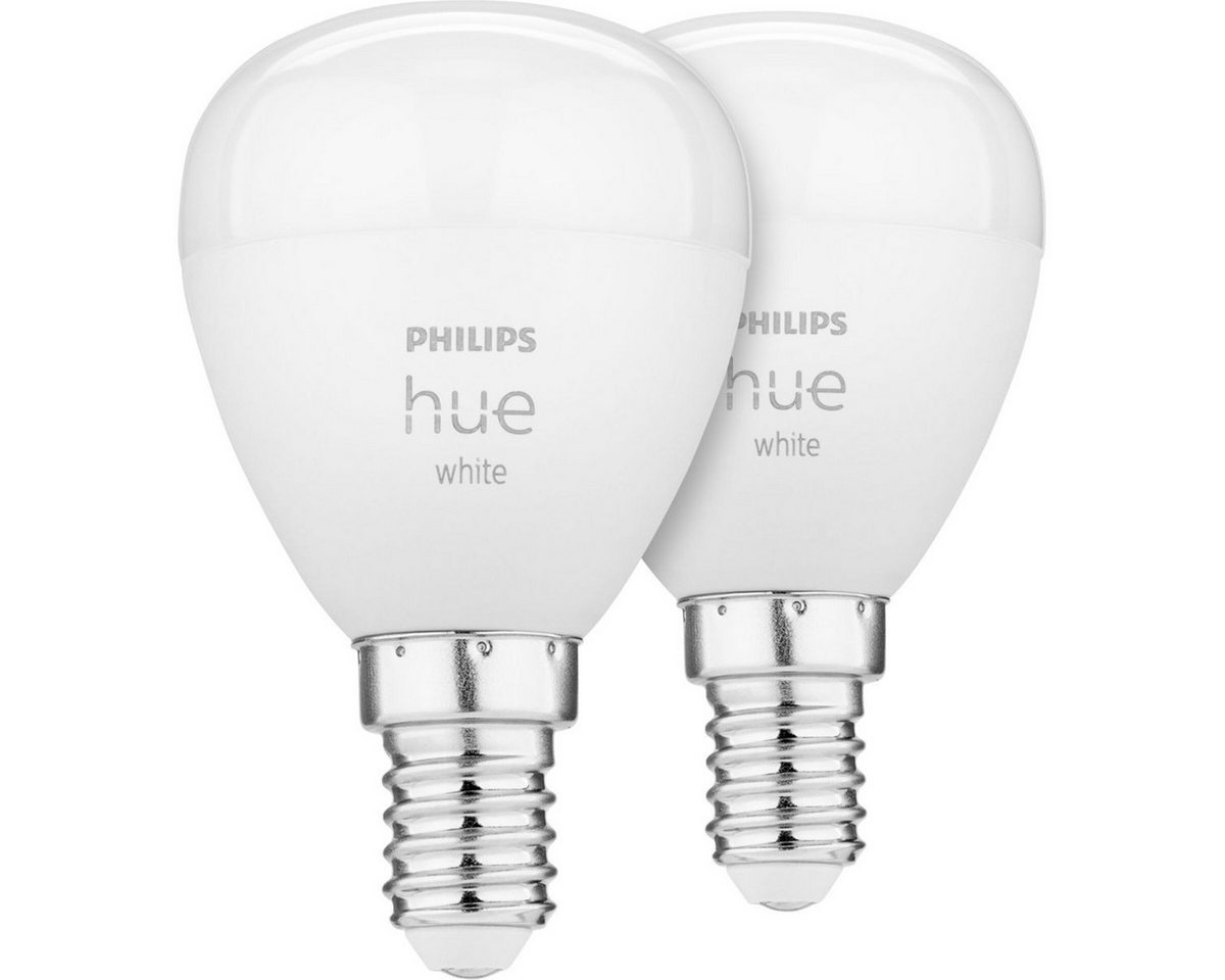 Philips Außen-Wandleuchte Hue LED Lampe E14 2er Set 5,7W 470lm White Luster Philips Außen-Wandleuchte Hue LED Lampe E14 2er Set 5,7W 470lm White Luster von Philips