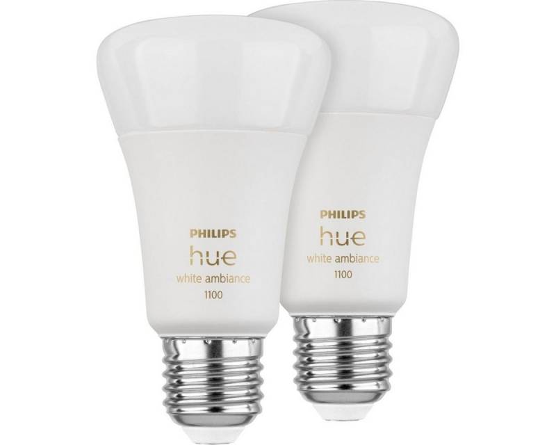 Philips Außen-Wandleuchte Hue LED Lampe E27 2er Set 1100lm Ambiance von Philips