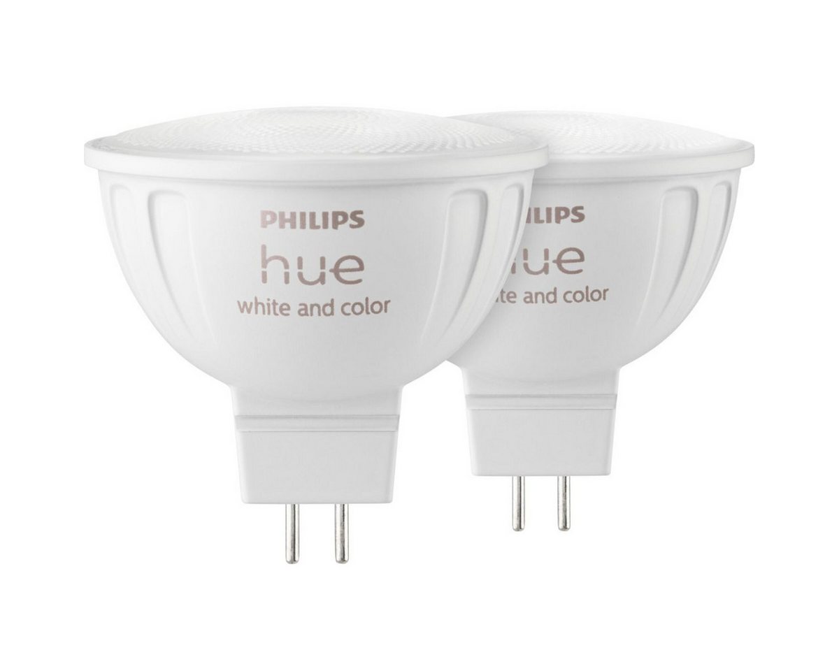 Philips Außen-Wandleuchte Hue LED Lampe MR16 2er Set 400lm Color Amb. Philips Außen-Wandleuchte Hue LED Lampe MR16 2er Set 400lm Color Amb. von Philips