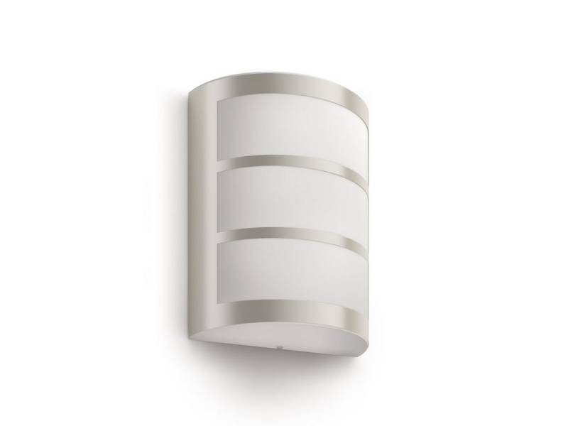 Philips Außen-Wandleuchte Philips LED Außenwandleuchte Python Edelstahl, Inkl. Leuchtmittel, Nicht dimmbar nicht Smart Home-fähig ohne Bewegungsmelder von Philips