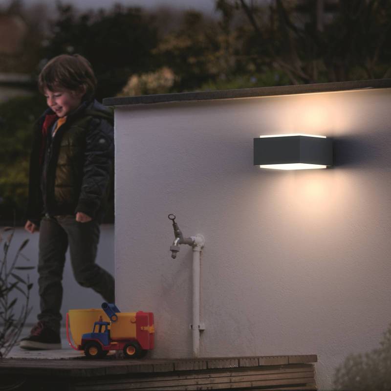 Philips Außenwandleuchte Hedgehog, anthrazit, 2er-Pack von Philips