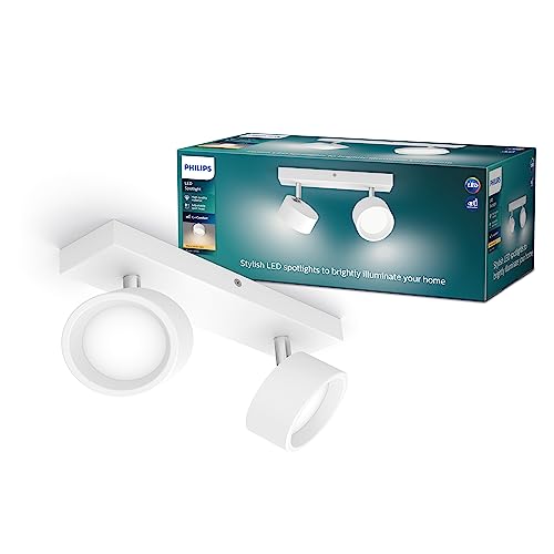 Philips Bracia Spotleuchte, zweiflammig, 2x5.5W, warmweiß, weiß von Philips