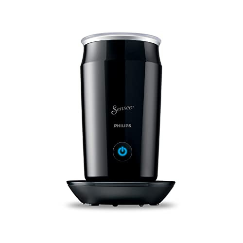 Philips SENSEO® Milk Twister – Milchaufschäumer für heißes und kaltes Milchaufschäumen für 2 Cappucinos, Antihaftbeschichtung, 500 Watt, 0.12 Liter, ‎15.1 x 15.1 x 21.7 cm, schwarz (CA6500/60) von Philips
