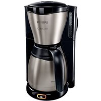 Philips Café Gaia HD7548/20 Kaffeemaschine Schwarz, Edelstahl Fassungsvermögen Tassen=15 Isolierka von Philips