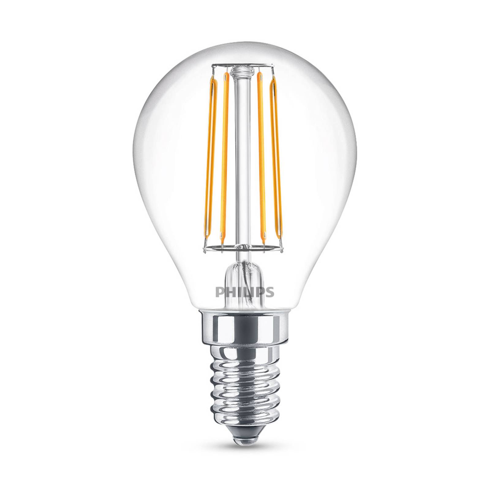 Philips Classic LED-Lampe E14 P45 4,3W klar 4.000K von Philips