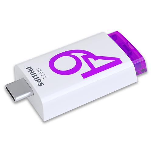 Philips Click Edition USB-C Anschluss USB 3.2 Gen 1 USB-Flash-Laufwerk USB-Stick 64 GB für PC, Laptop, Smartphone, Tablet mit USB-C-Anschluss, Lesegeschwindigkeit bis zu 120 MB/s von Philips