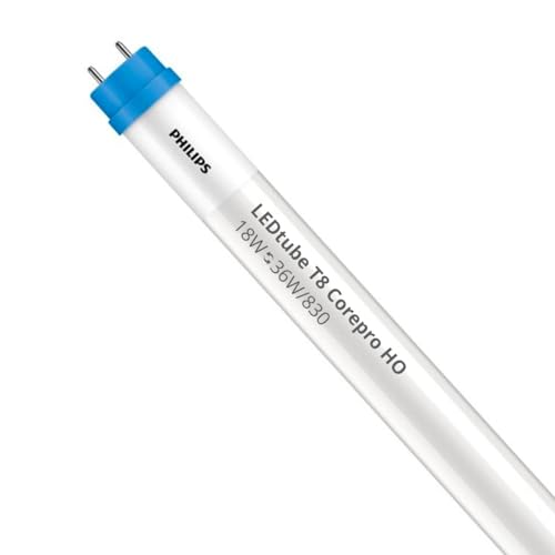 Philips CorePro LED-Röhre T8 (EM/Mains) High Output 18 W 1850 lm - 830 warmes Licht | 120 cm - Ersatz 36 W von Philips