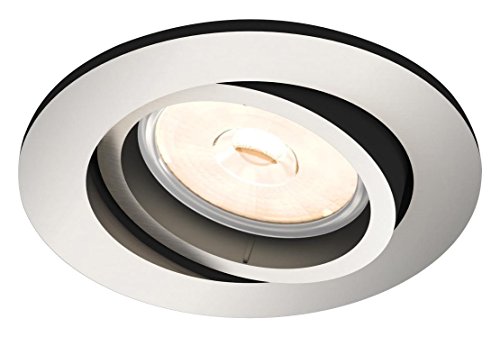 Philips Donegal Einbaustrahler, Fassung GU10, rund, silber, ohne Leuchtmittel von Philips Lighting