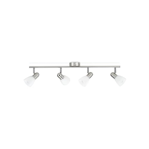 Philips E14 Essentials Jute Spot Bar/Tube Light, Nickel 4 Glühbirnen nickel, Grau von Philips Lighting