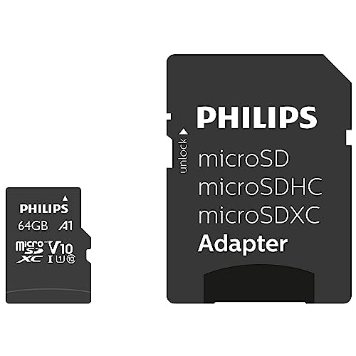 Philips Micro SDXC Card 64 GB Class 10 UHS-I U1 incl. Adapter FM64MP45B von Philips