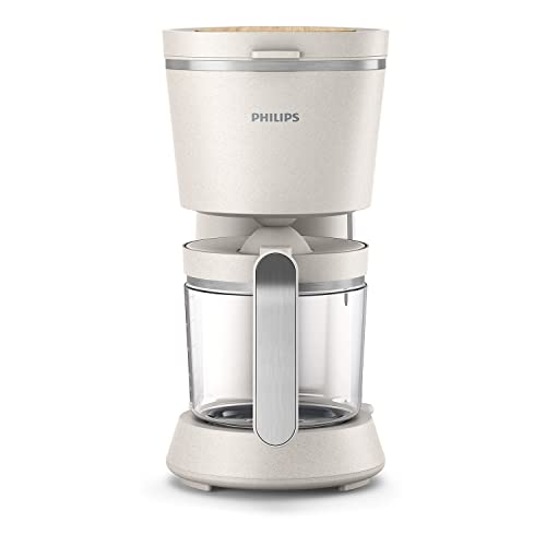 Philips Filterkaffeemaschine Eco Conscious Edition - 1.2-Liter-Glaskanne, bis zu 15 Tassen, hergestellt aus Altspeiseöl, seidenweiß-matt (HD5120/00) von Philips Domestic Appliances