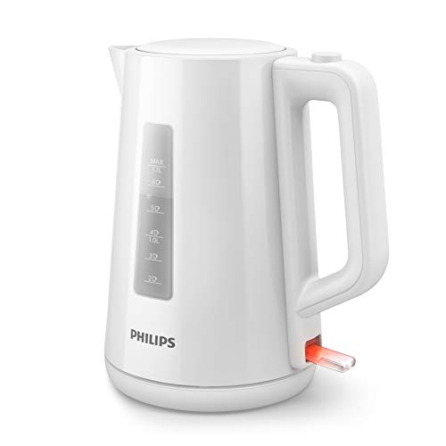 Philips Wasserkocher, 1.7 L Fassungsvermögen, Mit Kontrollanzeige, Pirouettenbasis, Weiß (HD9318/00) von Philips Domestic Appliances