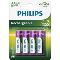 Packung mit 4 aa Philips r6b4a130/10/ 1,2v/ wiederaufladbare Batterien von Philips