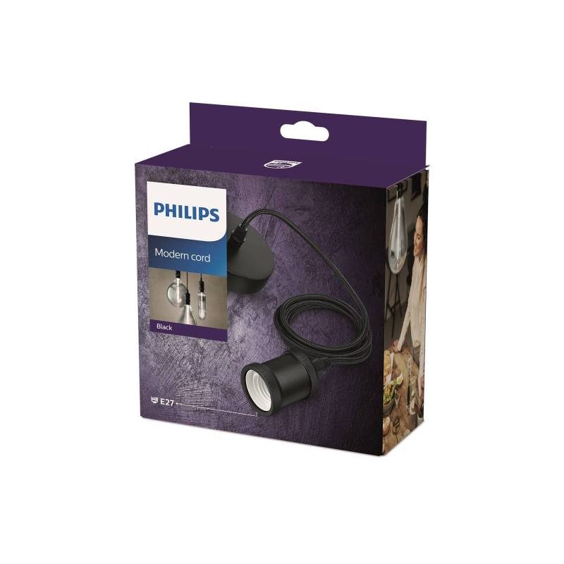Philips Hängeleuchte Vintage, E27-Fassung schwarz von Philips
