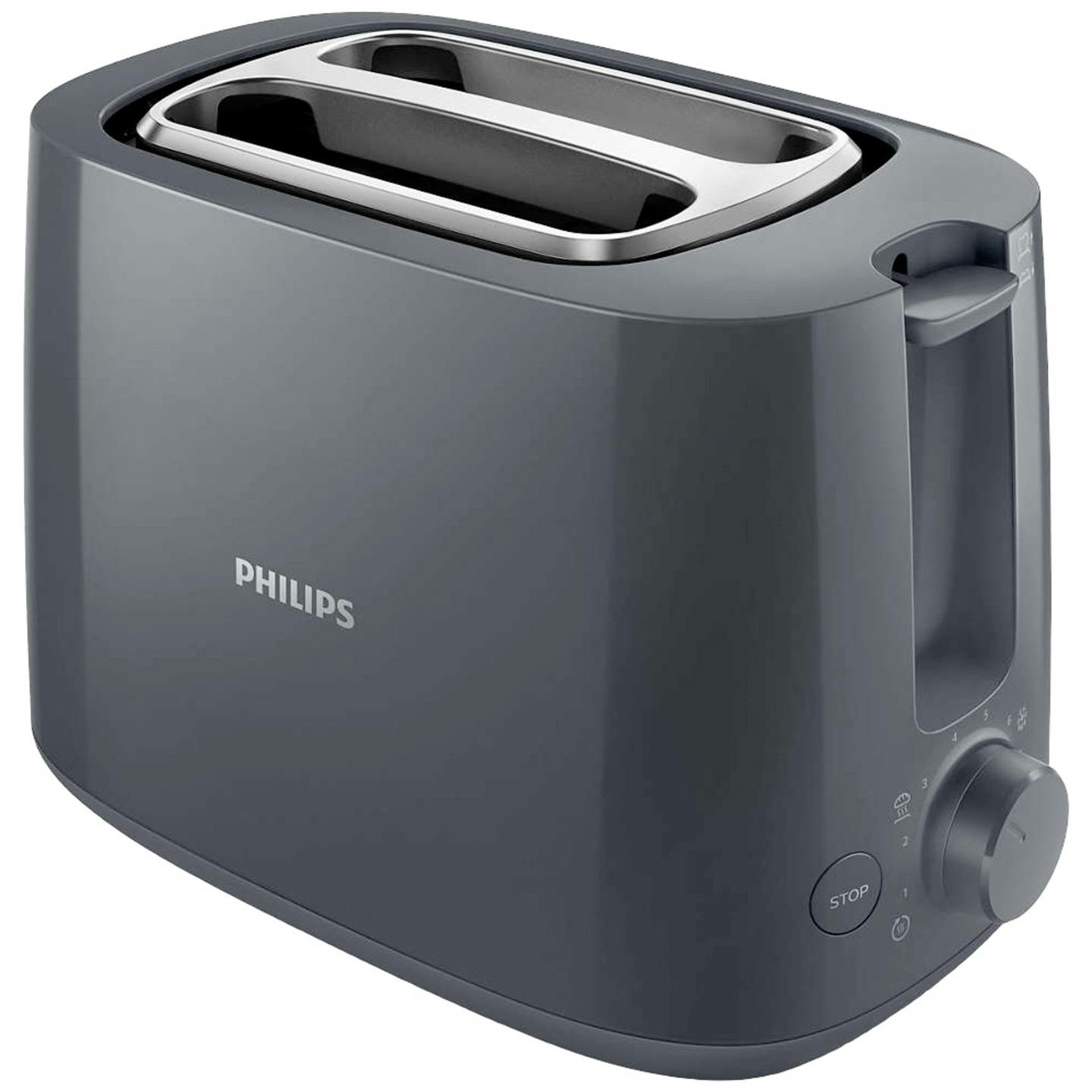 Philips Hd2581/10 Toaster Doppelschlitztoaster Mit Brötchenaufsatz Grau B-Ware von Philips