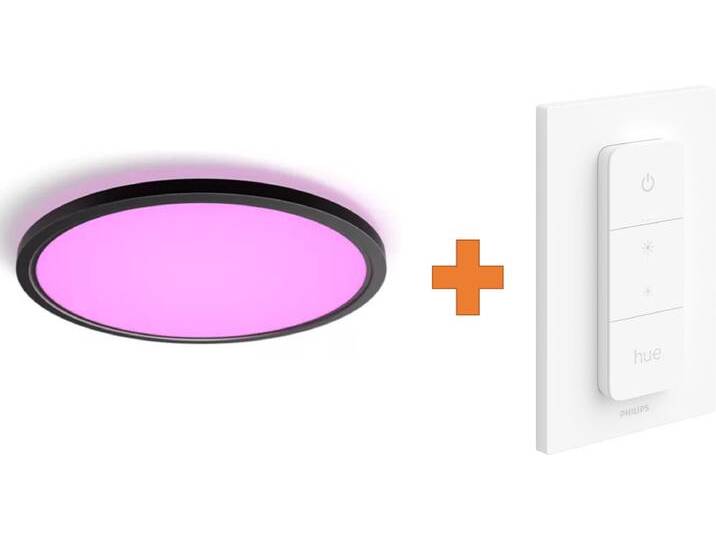 Philips Hue LED Deckenleuchte Tento + Dimmerschalter rund Philips Hue LED Deckenleuchte Tento + Dimmerschalter rund von Philips