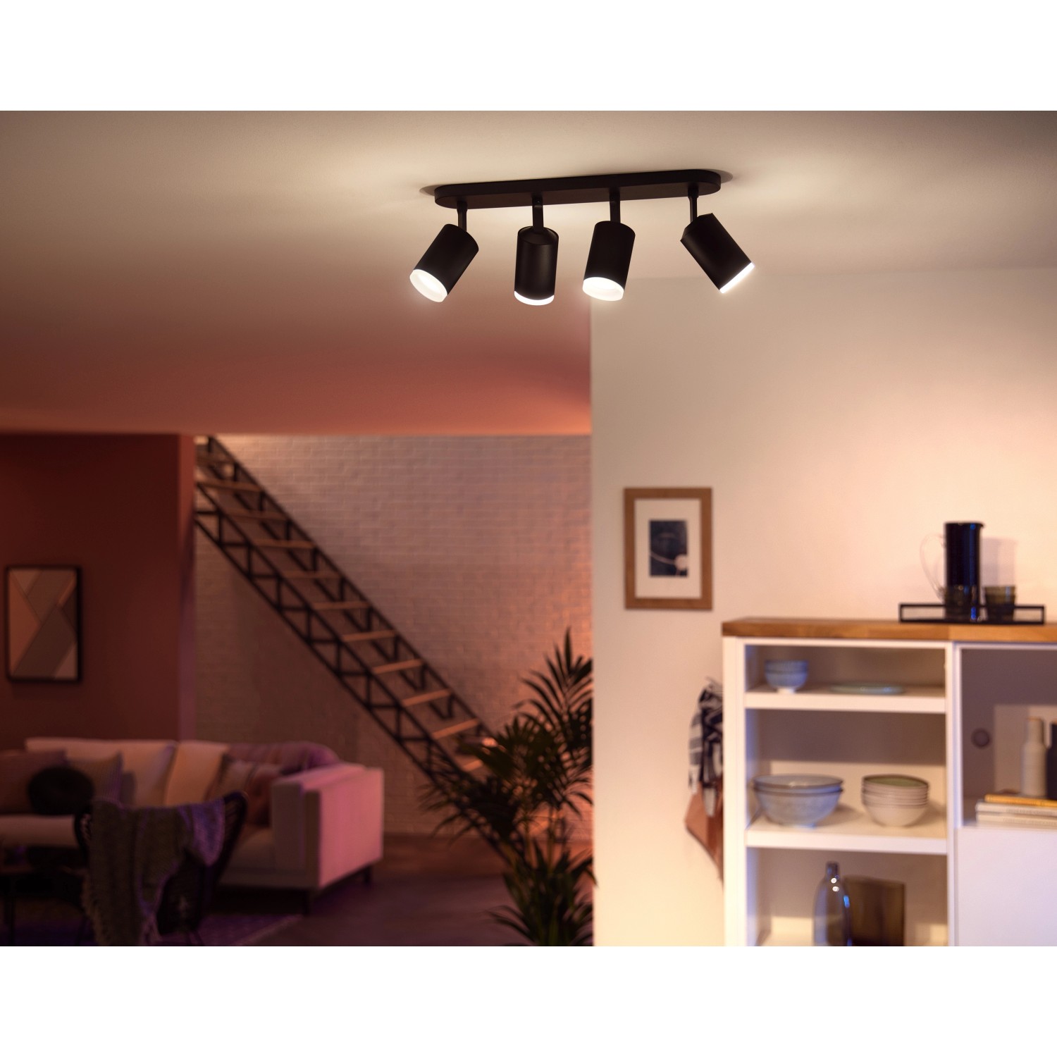 Philips Hue LED-Spot 4er Fugato White & Color Ambiance Schwarz von Philips Hue