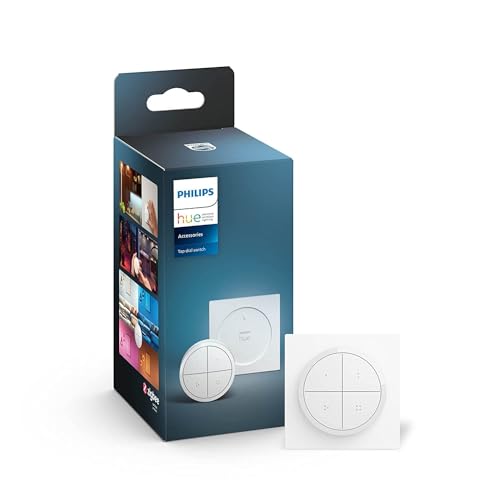 Philips Hue Tap Dial Schalter für Hue Lichtsysteme, smarter Dimmer zur Steuerung von Leuchten, kabelloser Lichtschalter ohne Installation, weiß Philips Hue Tap Dial Schalter für Hue Lichtsysteme, smarter Dimmer zur Steuerung von Leuchten, kabelloser Lichtschalter ohne Installation, weiß von Philips Hue