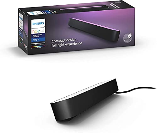 Philips Hue White & Color Ambiance Play Lightbar Basis-Set (500 lm), dimmbare LED-Lightbar für das Hue Lichtsystem mit 16 Mio. Farben, smarte Lichtsteuerung über Sprache oder App, schwarz von Philips Hue