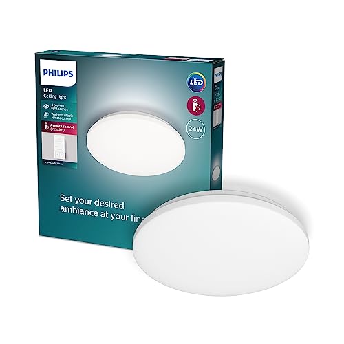 Philips Izso Deckenleuchte, All-in-One, 24W, rund, weiß, inkl. Fernbedienung von Philips