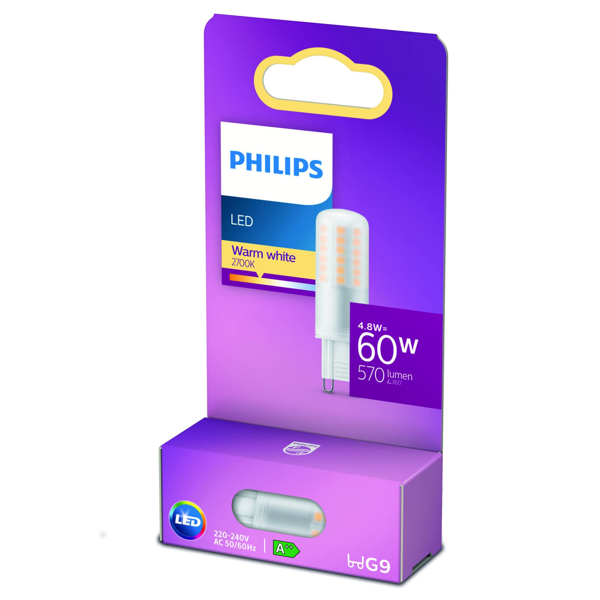 Philips LED Brenner 4,8 W G9 warmweiß 570 lm Philips LED Brenner 4,8 W G9 warmweiß 570 lm von Philips