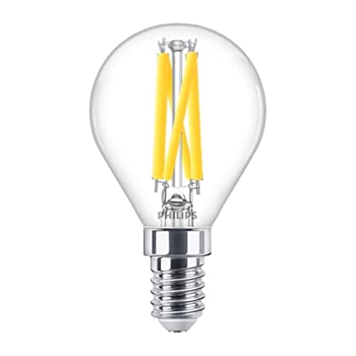 Philips LED Classic E14 Lampe, 40 W, Tropfenform, klar, warmweiß von Philips Lighting