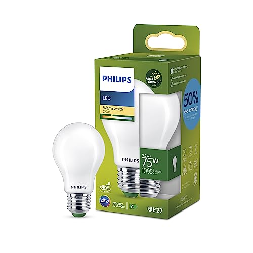 Philips LED Classic ultraeffiziente E27 Lampe, mit Energieeffizienzklasse A, ersetzt 75W, matt, warmweiß von Philips Leuchtmittel