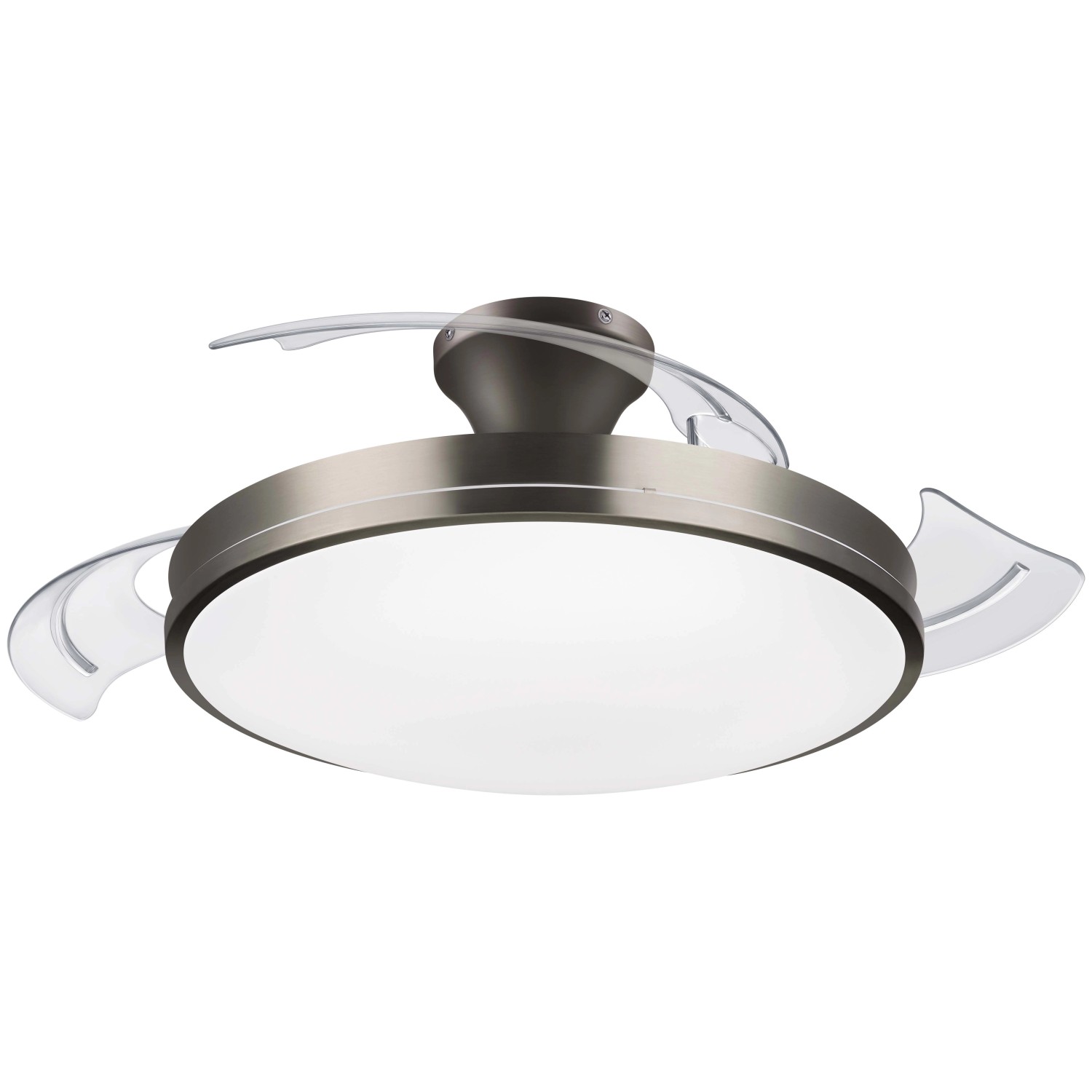 Philips LED DC-Deckenleuchte Atlas mit Ventilator Nickel Ø 106 cm x 41,8 cm von Philips