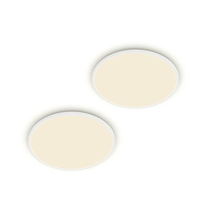 Philips LED-Deckenlampe SuperSlim 2er-Set IP44 Ø 25cm 4.000K von Philips
