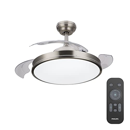 Philips LED Bliss DC-Deckenleuchte Ventilator, 28W, Nickel von Philips Lighting