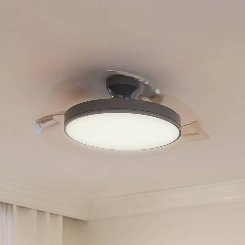 Philips LED-Deckenventilator Atlas, nickel, leise, CCT von Philips