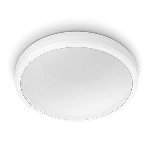 Philips LED Doris Deckenleuchte für das Badezimmer, 17W, IP44 Schutzklasse, warmweißes Licht (2.700K), Weiß von Philips Lighting