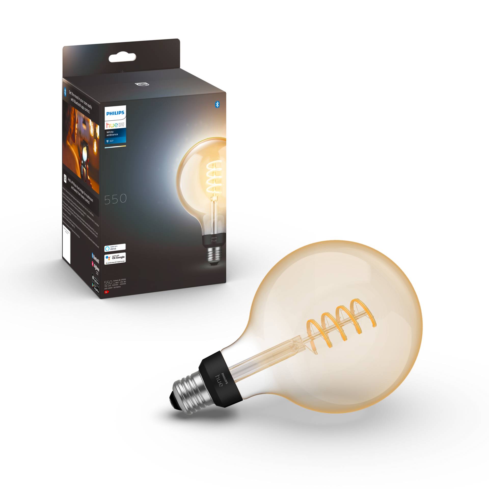 Philips LED-Filamentlampe 'Hue White Ambiance' Giant Globe G125 E27 7 W Philips LED-Filamentlampe 'Hue White Ambiance' Giant Globe G125 E27 7 W von Philips