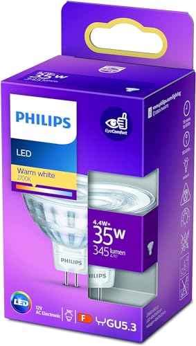 Philips LED GU5.3 Lampe, 35 W, Reflektor, silber, 36° drehbar, warmweiß, Nicht dimmbar von Philips Lighting