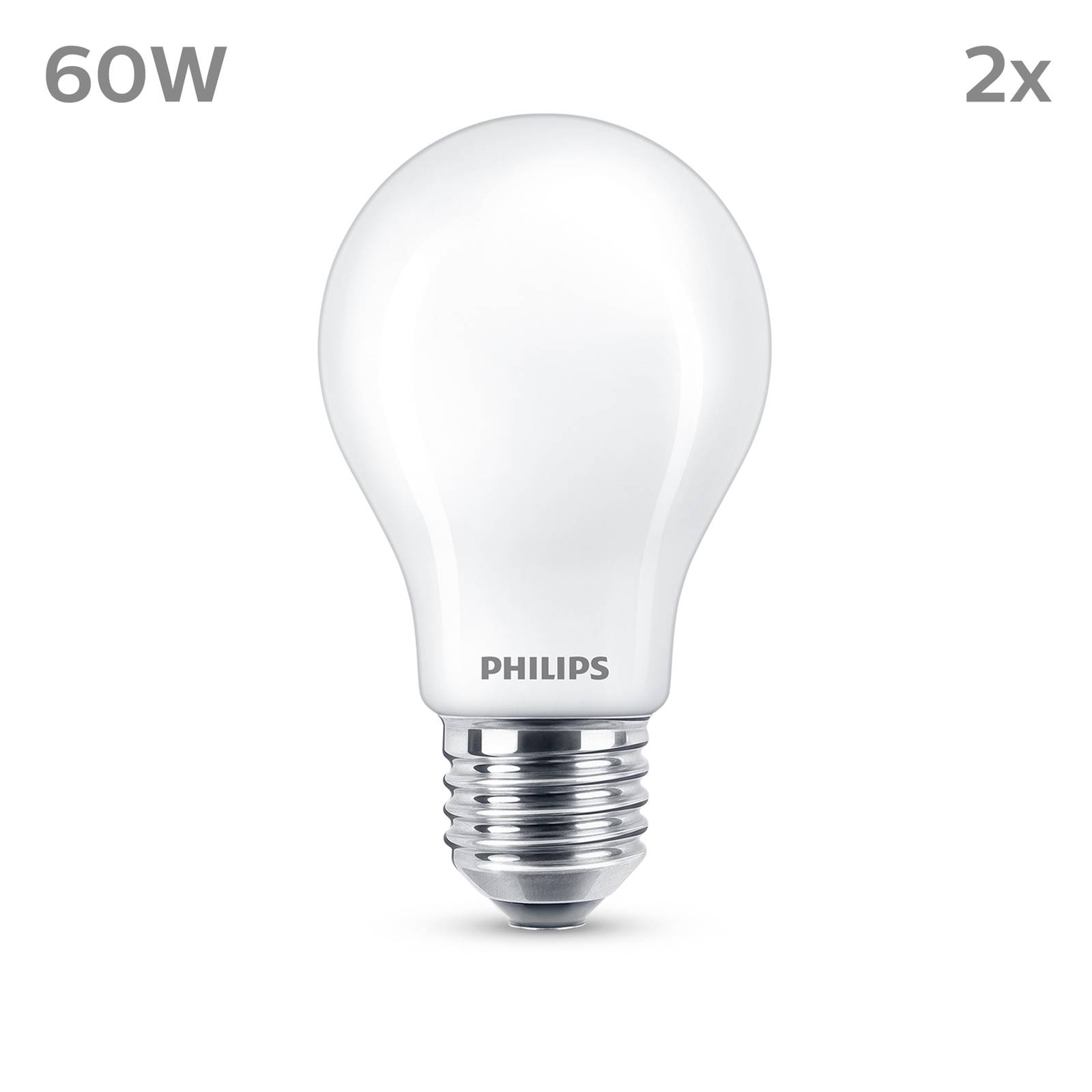 Philips LED-Lampe E27 7W 806lm 2.700K matt 2er von Philips
