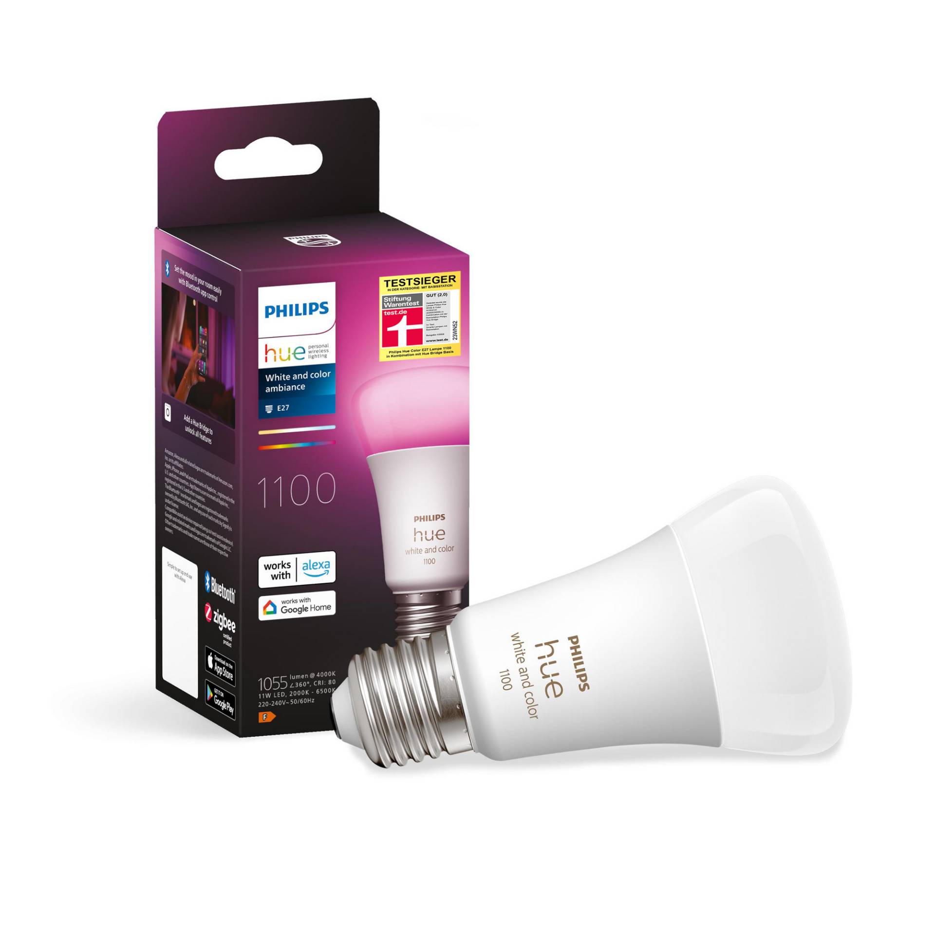 Philips LED-Lampe 'Hue White & Color Ambiance' E27 9 W Philips LED-Lampe 'Hue White & Color Ambiance' E27 9 W von Philips