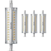Philips LED Lampe ersetzt 100W, R7s Röhre R7s-118 mm, warmweiß, 1600 Lumen, dimmbar, 4er Pack - grey von Philips
