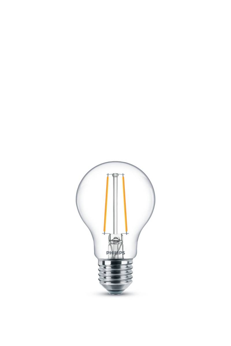 Philips LED-Leuchtmittel Birnenform A60 E27 1,5W warmweiß von Philips