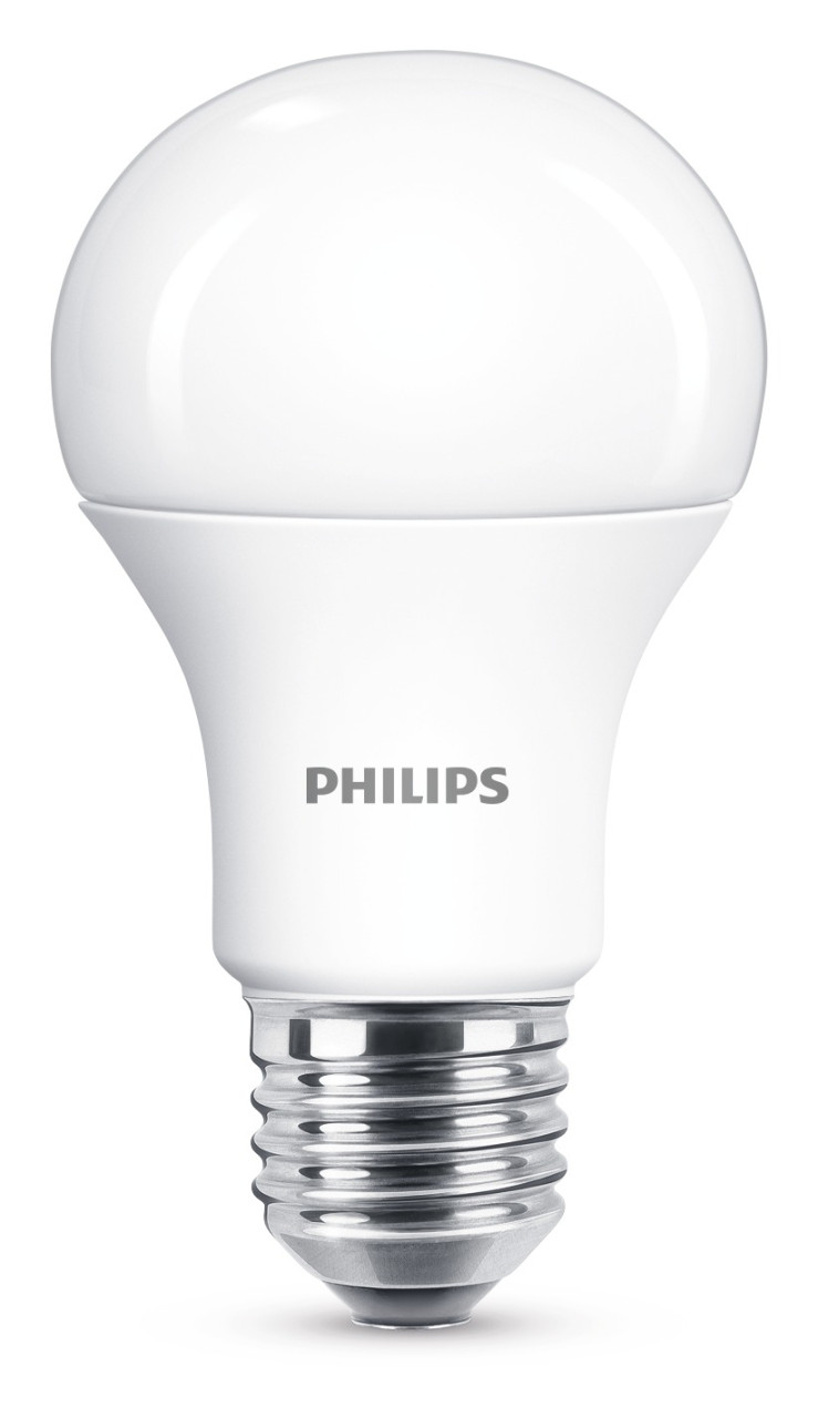 Philips LED-Leuchtmittel Birnenform A60 E27 10,5W warmweiß 2er Pack von Philips