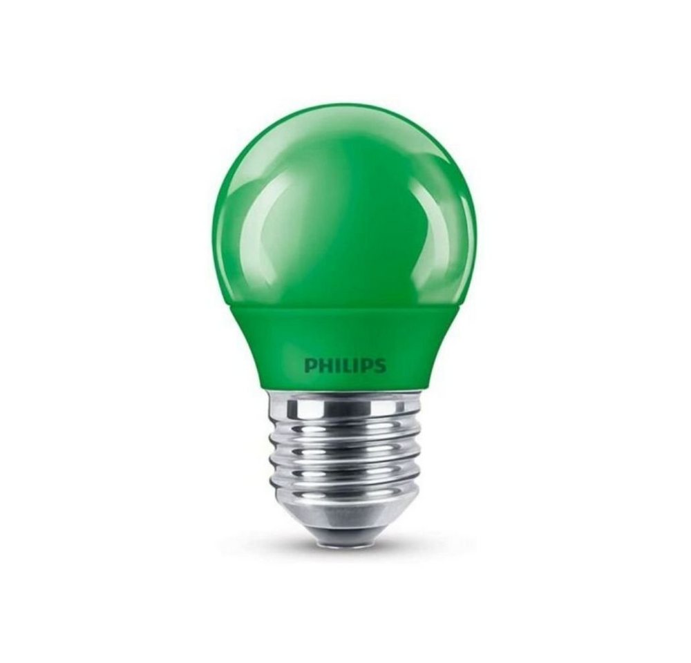 Philips LED-Leuchtmittel Farbige Glühbirne, E27, 1 St., Grün, Energiesparend, Party Beleuchtung Philips LED-Leuchtmittel Farbige Glühbirne, E27, 1 St., Grün, Energiesparend, Party Beleuchtung von Philips