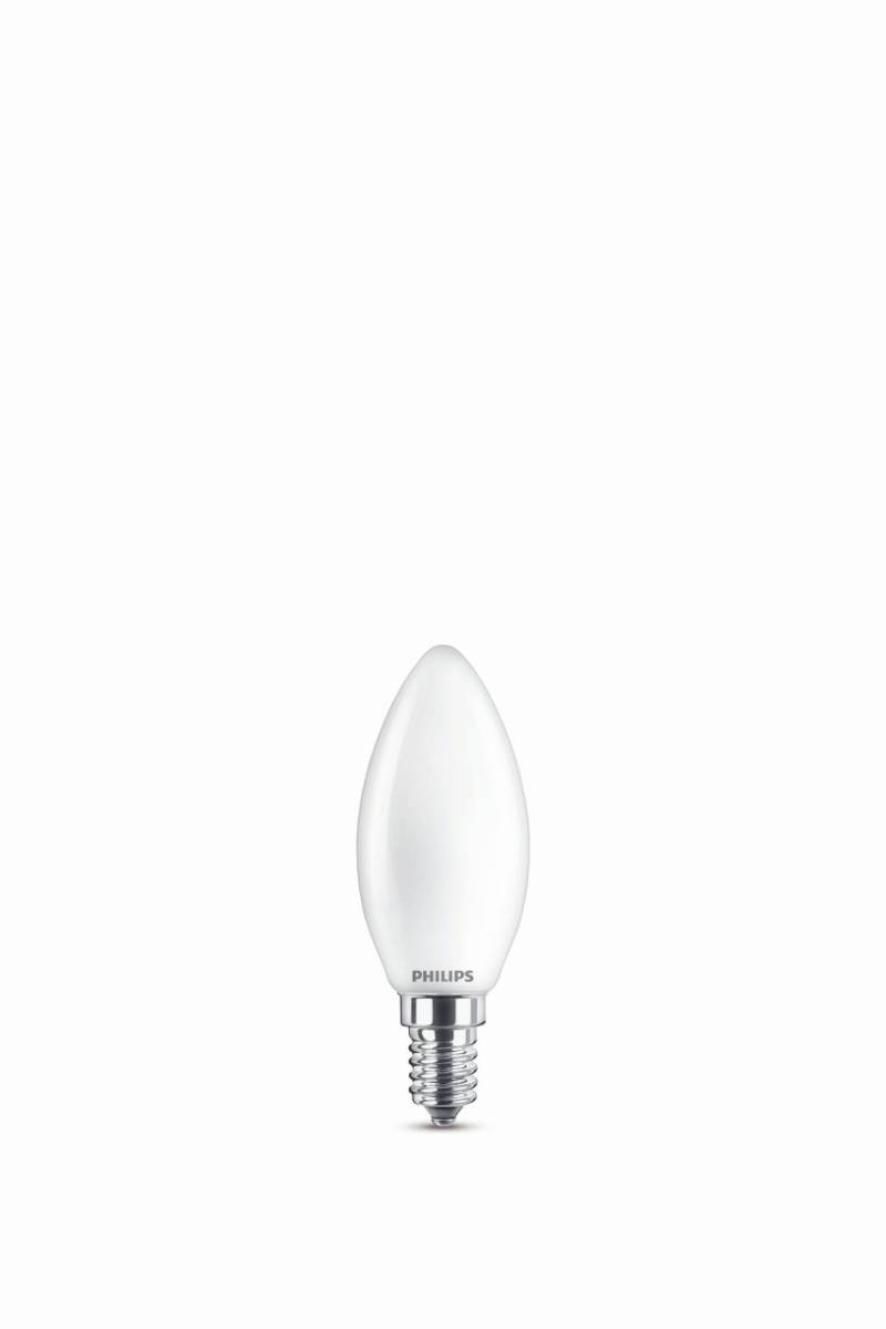 Philips LED-Leuchtmittel Filament Kerzenform B35 E14 2,2W warmweiß matt von Philips