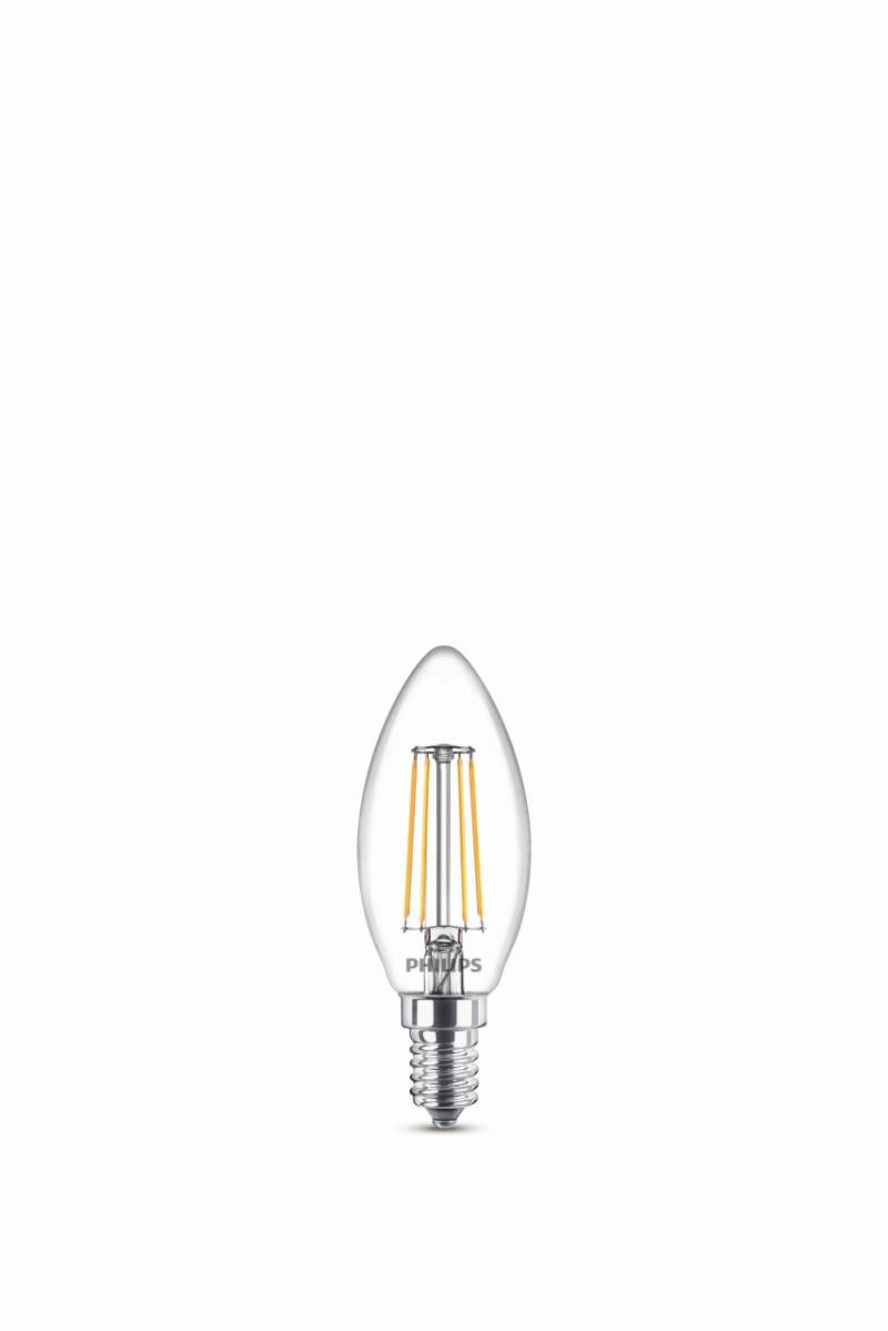 Philips LED-Leuchtmittel Filament Kerzenform B35 E14 4W warmweiß von Philips